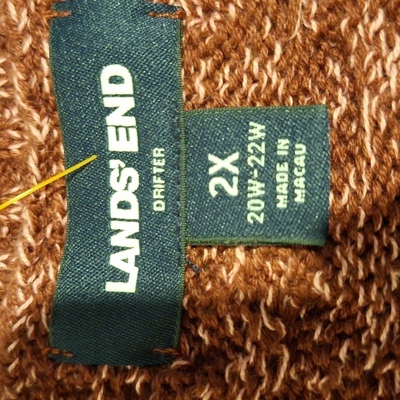 Womens Lands End knit long sleeve stretch plus size sweater 2X - Picture 3 of 4